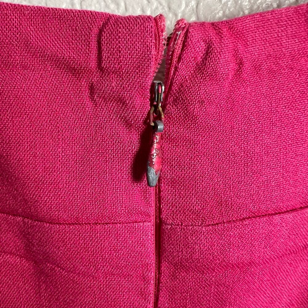 Milly Anya Pink Linen Double Bow Sleeveless Romper Size 6 - Picture 13 of 16